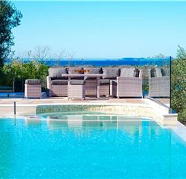 8 Bedroom villa with pool & seaview, near Acharavi, sleeps 16-18